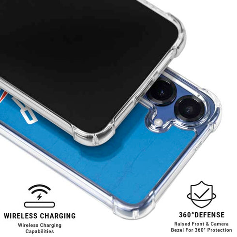 NBA OKC Thunder Distressed Galaxy S25 Clear Case